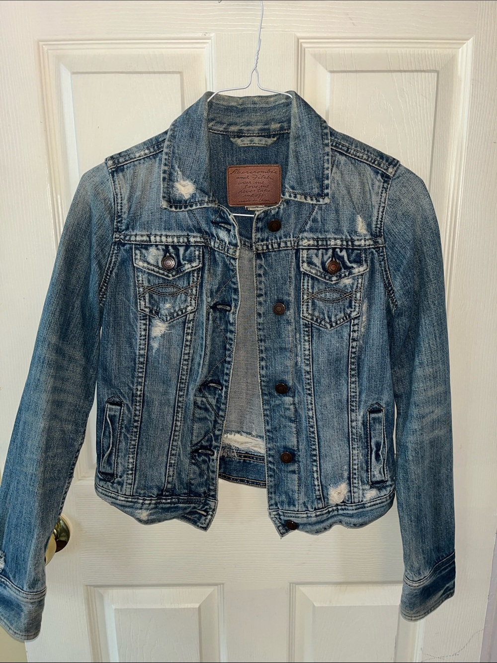 Distressed Light Blue Denim Jacket